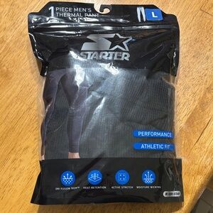 STARTER Men's Black Performance Thermal Pants. Sz L. New in package